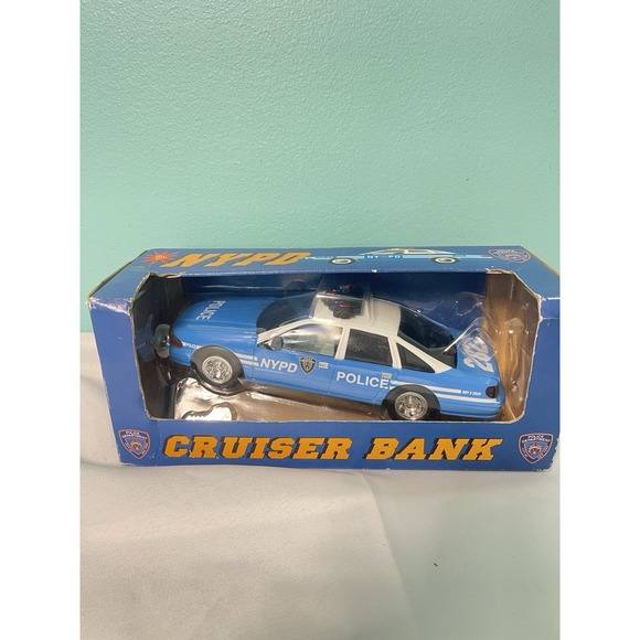 Vintage NYPD Diecast Police Cruiser Bank Chevrolet Caprice NYPD Police Car - Picture 1 of 4